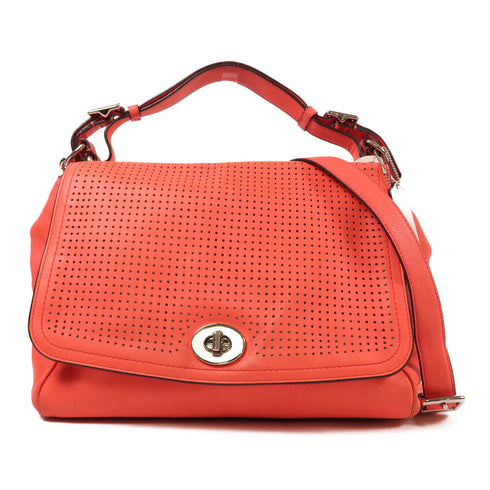 COACH SHW 2 Way Shoulder Bag Handbag Calfskin Leather