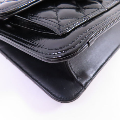 CHANEL CC Mini Flat Chain Hand Shoulder Bag Calfskin Leather