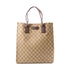 GUCCI GG Tote Bag Handbag 91249 Coated Canvas Brown