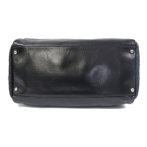 CHANEL CC SHW Chain Shoulder Bag Calfskin Leather Black v13