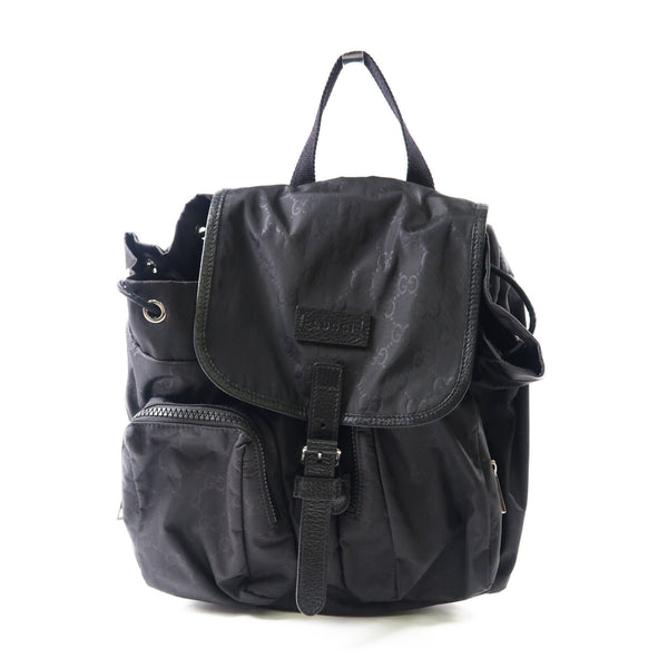 GUCCI GG SHW Backpack Rucksack Nylon 510343 Black