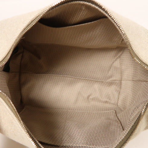 HERMES PHW Bride A Brac Hand Bag Canvas Yellow