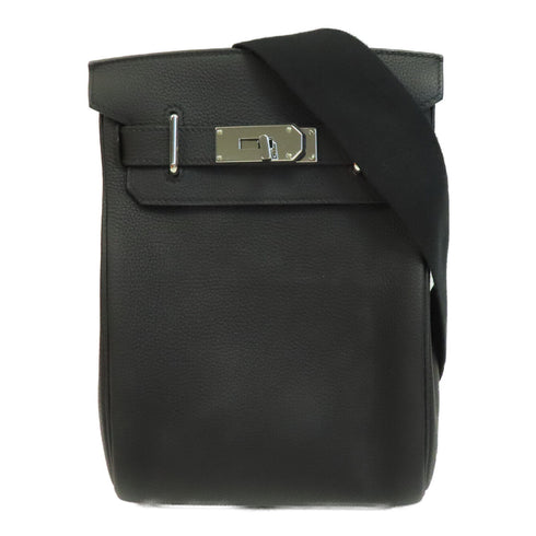 HERMES PHW Hac A Dos PM Shoulder Bag Togo Leather Noir/Black