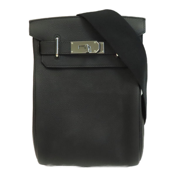 HERMES PHW Hac A Dos PM Shoulder Bag Togo Leather Noir/Black