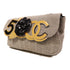 CHANEL CC SHW Camellia No.5 Chain Shoulder Bag Canvas Grey/Yellow