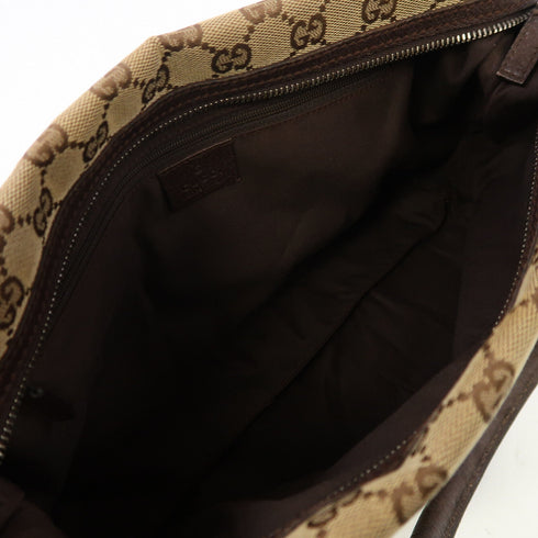 GUCCI GG SHW Mini Boston Handbag 113009 Canvas Beige