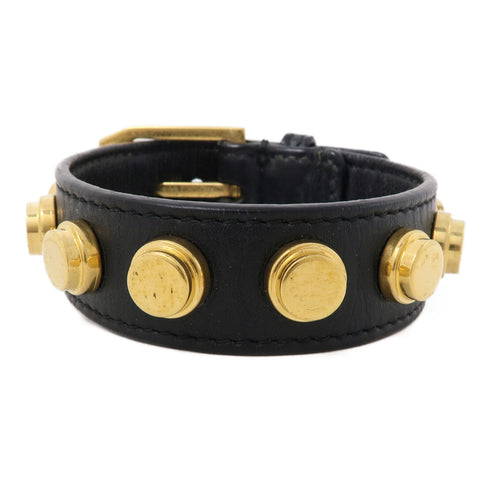 SAINT LAURENT YSL GHW Bracelets Accessories Gold Black
