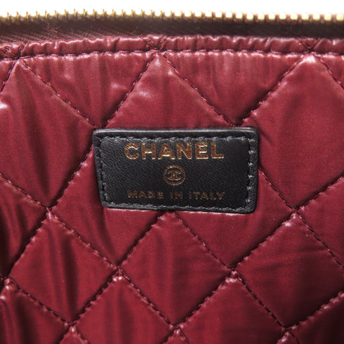 CHANEL CC GHW Clutch Bag A82545 Lambskin Leather Black