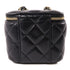 CHANEL CC GHW Vanity Case Chain Shoulder Bag Lambskin Leather Black