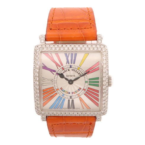 FRANCK MULLER Master Square Quartz Watch 6002 M QZ R Stainless Steel Leather