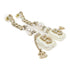 CHANEL CC Earrings Metal Gold/White