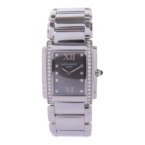 PATEK PHILIPPE Twenty4 Quartz Watch 4910/10A-10 Stainless Steel Silver