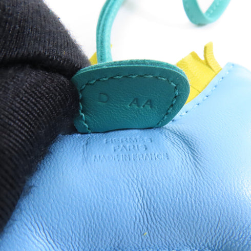 HERMES Rodeo PM Charm Veau Swift Leather Green Blue Yellow