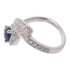 JEWELRY Sapphire Diamond Ring 18K White Gold US#6.5