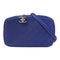CHANEL CC SHW Camera Chain Shoulder Bag Calfskin Leather Navy