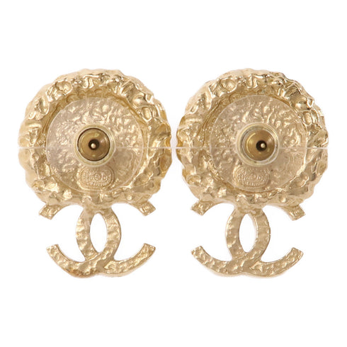 CHANEL CC Earrings Accessories F22/C Metal PVC Gold White