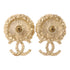 CHANEL CC Earrings Accessories F22/C Metal PVC Gold White