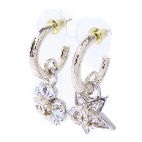 CHANEL CC Earrings Accessories Metal PVC Gold Transparent