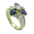 FINE JEWELRY 1.17ct Sapphire 0.65ct Diamond Ring 18K Yellow Gold US#6.5