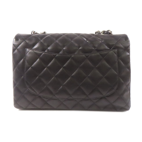 CHANEL CC SHW Large Classic Chain Shoulder Bag Lambskin Leather Black v1