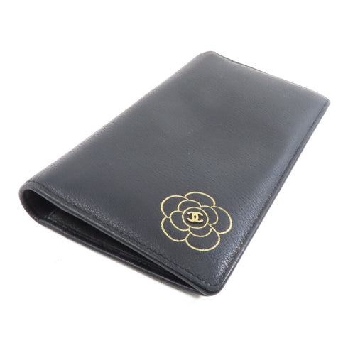 CHANEL CC GHW Long Wallet Leather Black