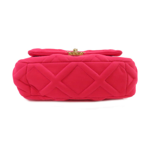 CHANEL Quilted GHW CC C19 Chain Hand Shoulder Bag Canva Pink