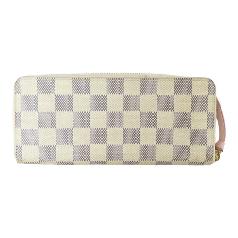 LOUIS VUITTON LV GHW Clémence Long Wallet N61264 Damier Azur White