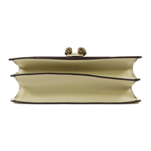 GUCCI GG GHW Dionysus Bamboo 2Way Shoulder Handbag 448075 Calfskin Leather Beige