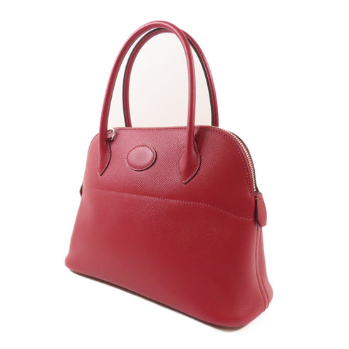 HERMES PHW Bolide 27 2 Way Shoulder Bag Veau Epsom Leather Red