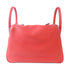 HERMES PHW Lindy 30 2 Way Shoulder Bag Clemence Leather Q5 Rouge Casaque Red