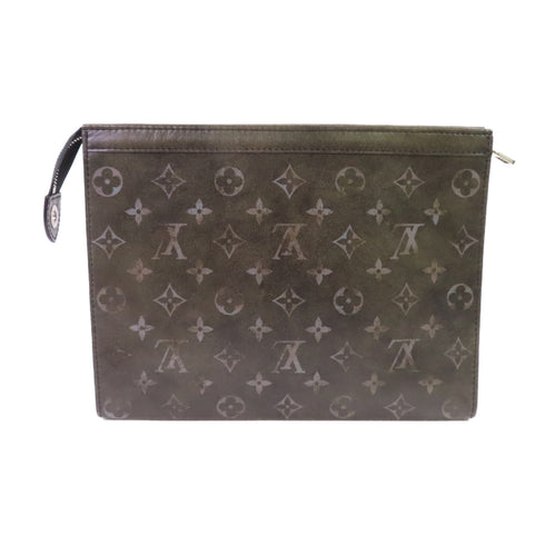 LOUIS VUITTON LV SHW Pochette Voyage MM Pouch M11764 Brushed Monogram Black