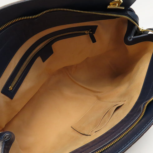 GUCCI GG GHW Tote Bag Handbag Calfskin Leather 453771 Blue