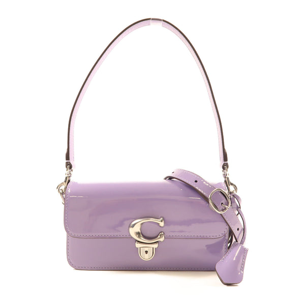 COACH SHW 2 Way Shoulder Bag Patent Leather Purple