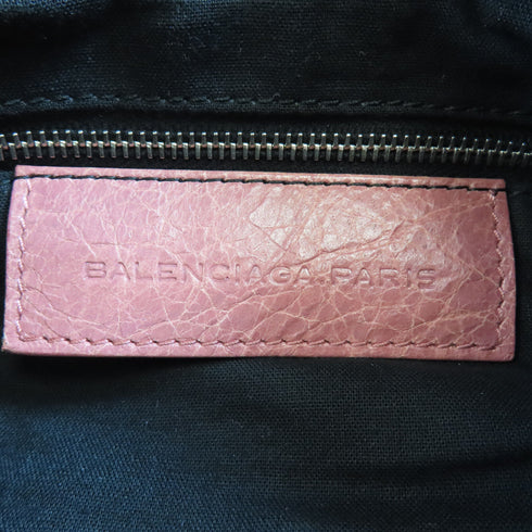 BALENCIAGA SHW Bucket Shoulder Bag Calfskin Leather Pink