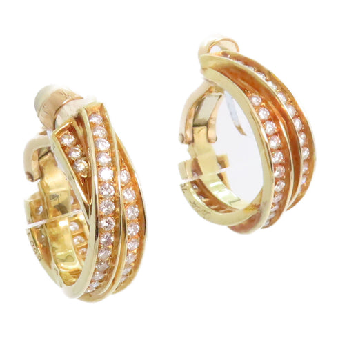 CARTIER GHW Diamond Earrings 18K Yellow Gold