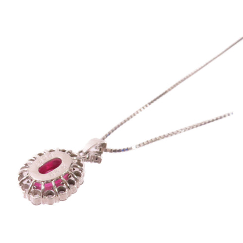FINE JEWELRY 2.22ct Ruby 0.87ct Diamond Necklace PT850 Platinum