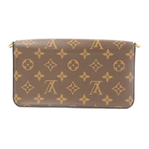 LOUIS VUITTON LV GHW Pochette Felicie Chain Shoulder Bag M61276 Monogram Brown v2