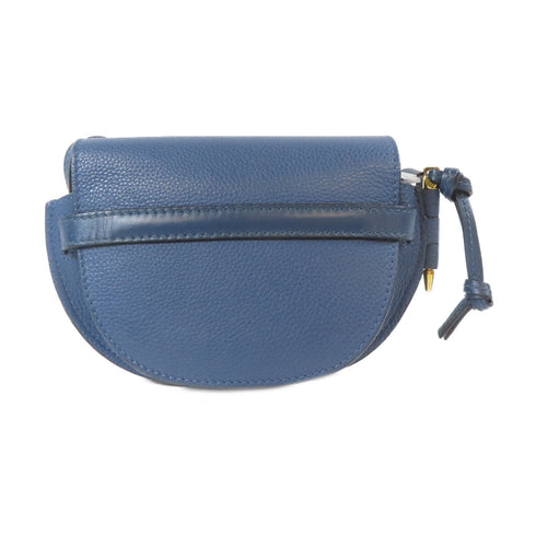 LOEWE GHW Mini Gate Shoulder Crossbody Bag Calfskin Leather Blue