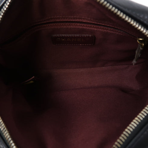 CHANEL CC GHW Chain Shoulder Bag Lambskin Leather Black v1