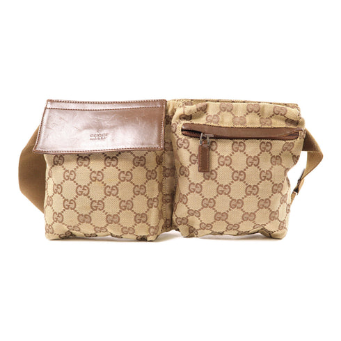 GUCCI GG SHW Waist Bag 28566 Canvas Brown v1