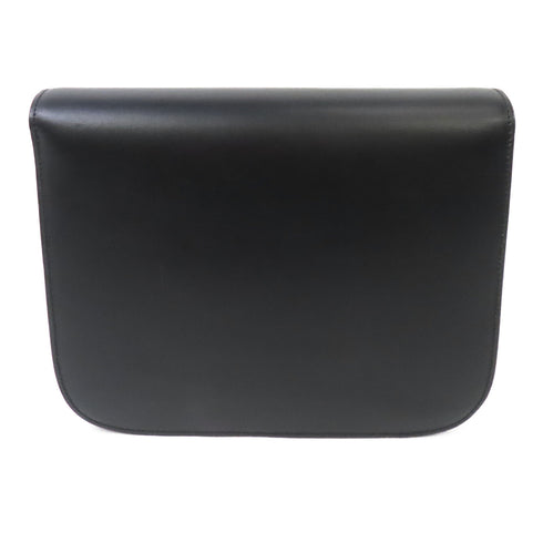 CELINE GHW Classic Box Shoulder Bag Calfskin Leather Black v1