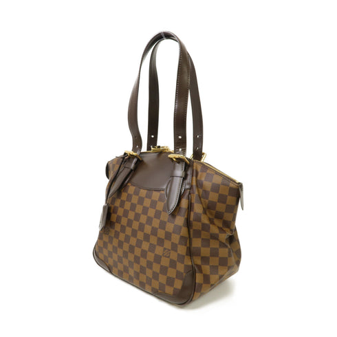 LOUIS VUITTON LV GHW Verona MM Shoulder Bag N41118 Damier Ebene Brown