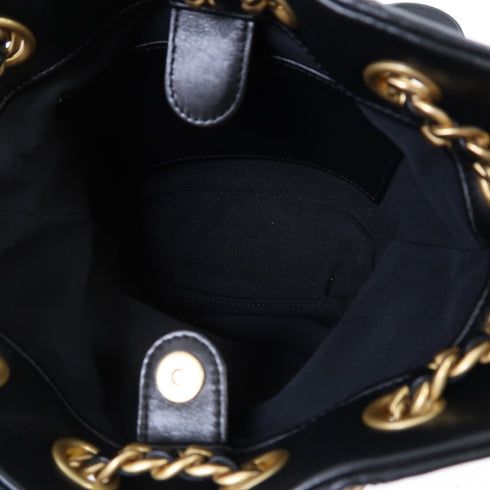 CHANEL Quilted CC GHW Chain Shoulder Bag Lambskin Leather Black v7