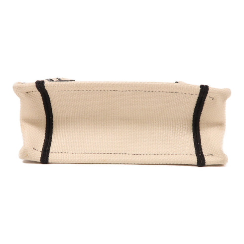 Christian Dior CD Book Tote Bag M1272ZRGV Canvas White Black