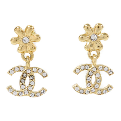 CHANEL CC Earrings Metal Gold v4