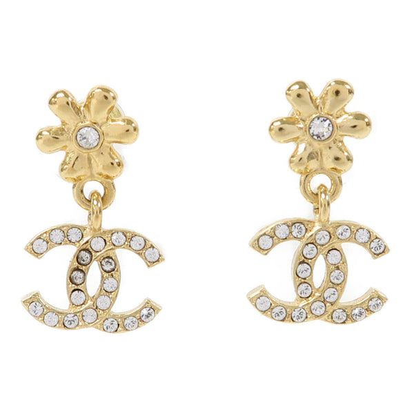 CHANEL CC Earrings Metal Gold v4