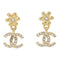 CHANEL CC Earrings Metal Gold v4