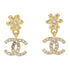 CHANEL CC Earrings Metal Gold v4