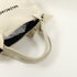 BALENCIAGA Navy Cabas Tote Bag Shoulder Handbag 339933 Canvas White