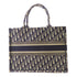 Christian Dior CD Book Tote Medium Tote Bag Canvas Blue